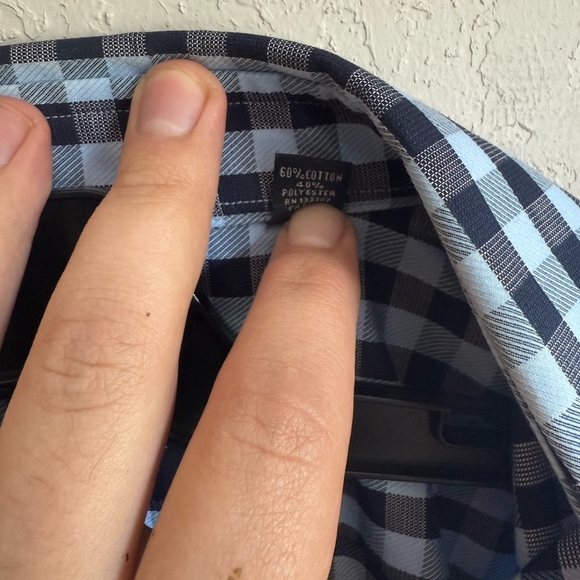 Men’s M Blue Plaid Ben Sherman Casual along Sleeve Button Up Shirt - Picture 5 of 6